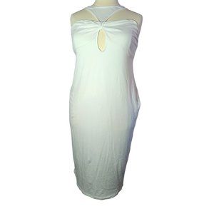 Shein Plus Sexy White Cut Out Bodycon Dress